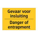 Gevaar voor insluiting - Danger of entrapment