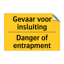 Gevaar voor insluiting - Danger of entrapment