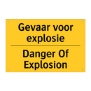 Gevaar voor explosie - Danger Of Explosion