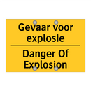 Gevaar voor explosie - Danger Of Explosion