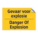 Gevaar voor explosie - Danger Of Explosion