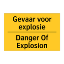 Gevaar voor explosie - Danger Of Explosion