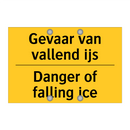 Gevaar van vallend ijs - Danger of falling ice