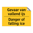 Gevaar van vallend ijs - Danger of falling ice