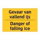 Gevaar van vallend ijs - Danger of falling ice