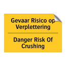 Gevaar Risico op Verplettering - Danger Risk Of Crushing