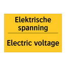 Elektrische spanning - Electric voltage