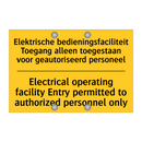 Elektrische bedieningsfaciliteit /.../ - Electrical operating facility /.../