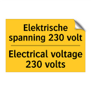Elektrische spanning 230 volt - Electrical voltage 230 volts