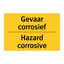 Gevaar corrosief - Hazard corrosive