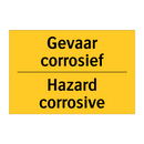 Gevaar corrosief - Hazard corrosive