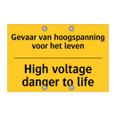 Gevaar van hoogspanning voor het leven - High voltage danger to life
