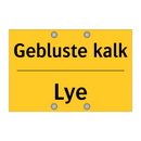 Gebluste kalk - Lye