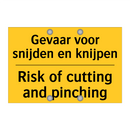 Gevaar voor snijden en knijpen - Risk of cutting and pinching