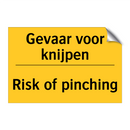 Gevaar voor knijpen - Risk of pinching