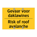 Gevaar voor daklawines - Risk of roof avalanche