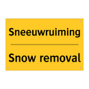 Sneeuwruiming - Snow removal