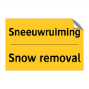 Sneeuwruiming - Snow removal