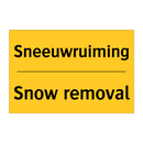 Sneeuwruiming - Snow removal