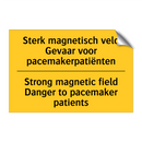 Sterk magnetisch veld Gevaar voor /.../ - Strong magnetic field Danger to /.../