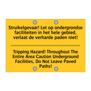 Struikelgevaar! Let op ondergrondse /.../ - Tripping Hazard! Throughout The /.../
