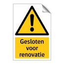 Gesloten voor renovatie