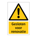 Gesloten voor renovatie