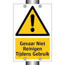 Gevaar Niet Reinigen Tijdens Gebruik