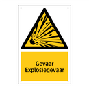 Gevaar Explosiegevaar