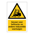 Gevaar voor heftrucks en andere industriële voertuigen