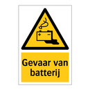 Gevaar van batterij