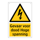 Gevaar voor dood Hoge spanning