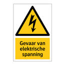 Gevaar van elektrische spanning