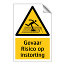 Gevaar Risico op instorting