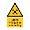 Drone vliegen in uitvoering