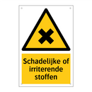 Schadelijke of irriterende stoffen