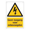 Geen toegang voor onbevoegden