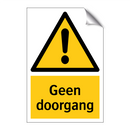 Geen doorgang