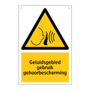 Geluidsgebied gebruik gehoorbescherming
