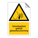Geluidsgebied gebruik gehoorbescherming