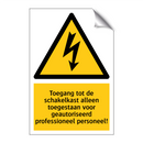 Toegang tot de schakelkast alleen toegestaan voor geautoriseerd professioneel personeel!