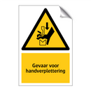 Gevaar voor handverplettering