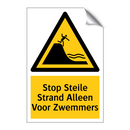 Stop Steile Strand Alleen Voor Zwemmers