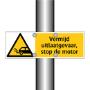 Vermijd uitlaatgevaar, stop de motor