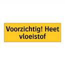 Voorzichtig! Heet vloeistof