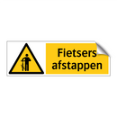 Fietsers afstappen