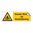 Gevaar Risico op Verplettering