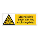 Steengroeve Begin van het explosiegebied