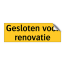 Gesloten voor renovatie