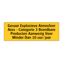 Gevaar Explosieve Atmosfeer Atex - Categorie 3 /.../